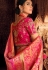 Pink silk festival wear saree 10128