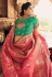 Pink silk saree with blouse 10131