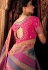 Pink silk saree with blouse 10133