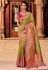 Green silk festival wear saree 10134