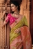 Green silk festival wear saree 10134