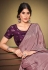 Light purple satin silk saree with blouse 41708