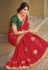 Red silk georgette festival wear saree 41713