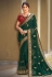Green silk georgette saree with blouse 41714