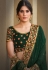 Green silk georgette saree with blouse 41718