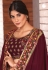 Maroon silk georgette festival wear saree 41719
