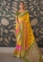 Yellow silk saree with blouse 114A