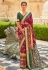 Maroon silk saree with blouse 114I