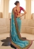 Sky blue silk saree with blouse 239