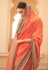 Orange silk festival wear saree 244