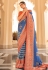 Blue silk festival wear saree 246