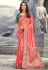 Peach silk festival wear saree 1304