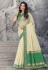 Off white silk saree with blouse 1305