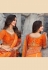 Orange color silk festival wear saree 1306