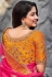 Pink silk saree with blouse 1309