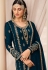 royal blue georgette embroidered sharara pakistani suit 73003