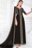 black georgette embroidered front slit anarkali suit 3006