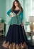 shamitta shetty navy blue georgette embroidered anarkali suit 8574