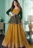 shamitta shetty mustard georgette embroidered anarkali suit 8571