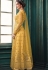 yellow net embroidered floor length anarkali suit 3103