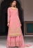 pink jacquard embroidered straight embroidered palazzo suit 30061