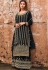 black jacquard embroidered straight embroidered palazzo suit 30059