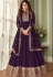 shamita shetty purple georgette floor length anarkali suit 8627