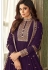 shamita shetty purple georgette floor length anarkali suit 8627