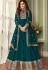 shamita shetty turquoise georgette floor length anarkali suit 8626