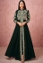 black georgette embroidered front slit anarkali suit 8524b