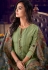 green art silk straight suit with jacquard printed dupatta 5005