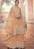 peach net embroidered palazzo pakistani suit 103