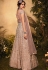 peach net sequins embroidered floor length anarkali suit 10092