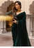 Bollywood model Green velvet designer saree