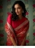 Bollywood model Red Organza silk saree