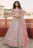Pink organza party wear lehenga choli 7219