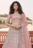 Pink organza party wear lehenga choli 7219