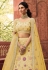 Yellow organza party wear lehenga choli 7223