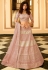 Pink organza party wear lehenga choli 7227