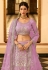 Light purple organza party wear lehenga choli 7229