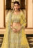 Yellow organza party wear lehenga choli 7231