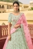 Light green organza party wear lehenga choli 7235