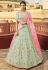 Light green organza party wear lehenga choli 7235