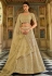 Beige organza embroidered lehenga choli 7236