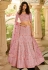 Pink art silk party wear lehenga choli 7241