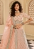 Peach crepe embroidered lehenga choli 7247