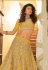 Yellow organza party wear lehenga choli 7248