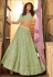 Light green organza embroidered lehenga choli 7249