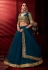 Teal net circular lehenga choli 102a