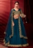 Teal net circular lehenga choli 102a